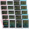 Zhehao 20 Pack LCD Writing Tablet for Kids: 8.5 Inch Colorful Drawing Doodle Boards - Reusable Erasable Doodle Board Educational Learning Toys Gifts for Toddlers Ages 3-8 Party Favors(Pastel,Classic)