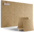 Fluxynara Large Felt Bulletin Board,Cork Board Alternative 70.87'' x 47.24'' Art Acoustical Wall Panels-6 Pack with 60 Adhesive Tabs,for Recording Studio/Home Offices-Natural Oak/Pyramid