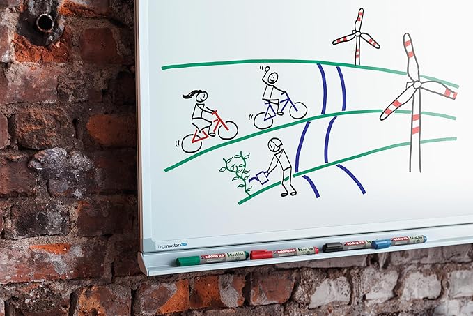 edding 29 Ecoline whiteboardmarker - zwart - 10 whiteboardstiften - beitelpunt 1 - 5 mm - boardmarker uitwisbaar - voor whiteboard, flipchart, magneetbord, prikbord, memobord - sketchnotes - navulbaar