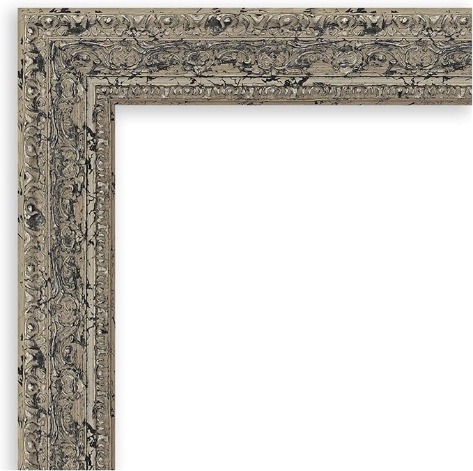 Amanti Art Silver Framed Magnetic Board 29x41 Large Vision Board for use with Magnets, 100% Metal Sheet to Display Items as Office Decor or for Home Organization in mudroom, Kitchen or Kids Room