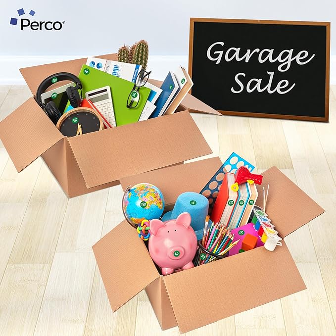 Perco Green 1-Inch Round Circle Dot Sticker Labels with Easy Peel Perforation - 1,000 Labels per Roll - Strong Adhesion, Vibrant Colors for Organizing, Crafting & More - Made in USA