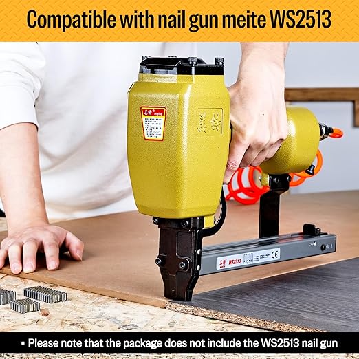 meite Corrugated Fasteners MC138 25 Gauge 1-Inch Crown 3/8-Inch Length Corrugated W Fastener Staples 5000 PCS/Case (1 Case)