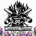 Personalized Baseball Metal Sign Custom Baseball Signs Wall Art, Custom Name Sign for Player, Boys Room Decor, Sports Wall Decor, Gift for Boys, Team, Dad, Man