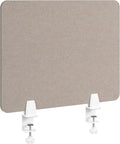 Bush Business Furniture 22W Desktop Privacy Screen in Warm Beige, Desk Mounted Office Partition with Acoustic Sound Dampening Panel