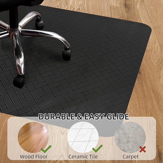 Gaming Chair Mat for Hard Floor, 75"x60" Large Computer Chair Mat, Multi-Purpose Desk Floor Protector for Work, Home, Gaming