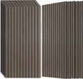 AUTORIFIC Wood Veneer Sound Panels, 10 Pack 47.2”x23.6” Wall Panels, Decorative Acoustic Panels for Walls, for Office,Home Theater,Studio,Living Room, Walnut(Mitred)