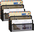 Marbrasse Mail Organizer for Desk, 3-Slot Mesh Metal Mail Holder countertop, Letter Holder, Office Desktop Envelope and Document Storage Rack (2P)