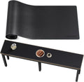 CENNBIE Console Table Leather Cover - 63 x 11.8 Inches Sofa Table Narrow Long Mat - TV/Media/Gaming/Center Console Table Protector Pad for Narrow Side Table, Sideboard, Entryway Table (Black)