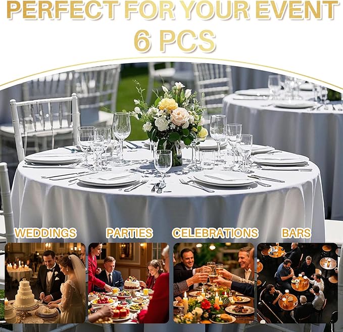 6 Pack Reserved Table Signs White Reserved Table Tent Card with Gold Foil Design for Wedding Party Restaurant - Double Sided Reserved Sign Table Tent Place Cards for Event