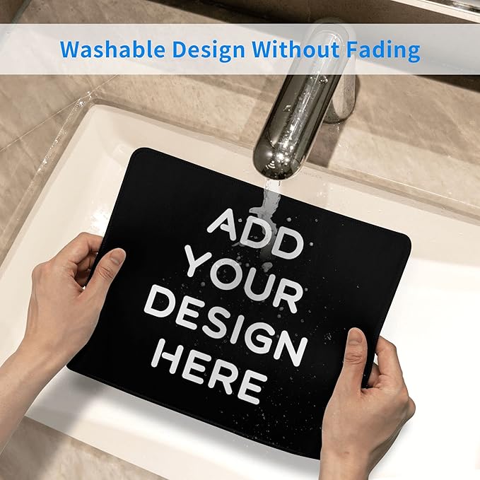 OHORTEB Custom Mouse Pad with Photo, Personalized Image Text Laptop Desk Mat, Customized Non-Slip Waterproof Desk Writing Pad for Office Home (Custom, 8.3in x 10.3in)