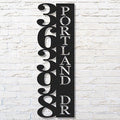 Custom Metal House Number Sign, Personalized House Number Sign, Vertical Address Sign for House, Front Door Decor, Front Porch Sign,house numbers for outside modern
