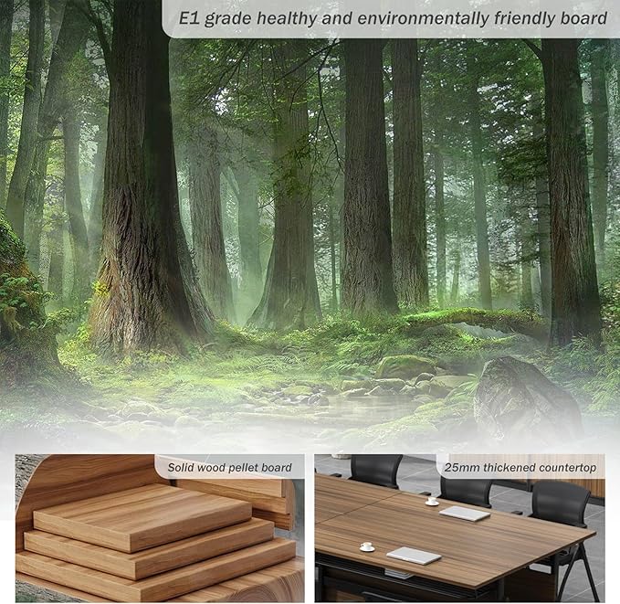 Modular Conference Room Tables for 8–10 People,Folding Conference Table on Wheels,Mobile Flip Top Training Room Table,Heavy-Duty Stackable Meeting Tables,Rolling MobileTables for Office,Boardroom