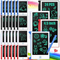 Zhehao 24 Pack LCD Mini Writing Tablet for Kids 4.5 Inch Doodle Board Bulk Erasable Reusable Electronic Drawing Pad Birthday Party Favors Goodie Bag Classroom Gifts(White)