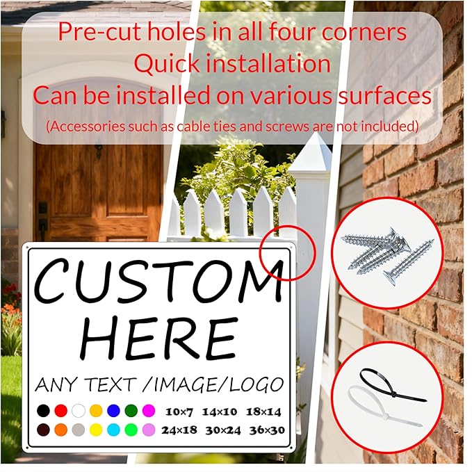 Custom business signs-36×30inches-Large size,Optional reflective,Strong and durable,for Wall decoration, Advertising, House rental