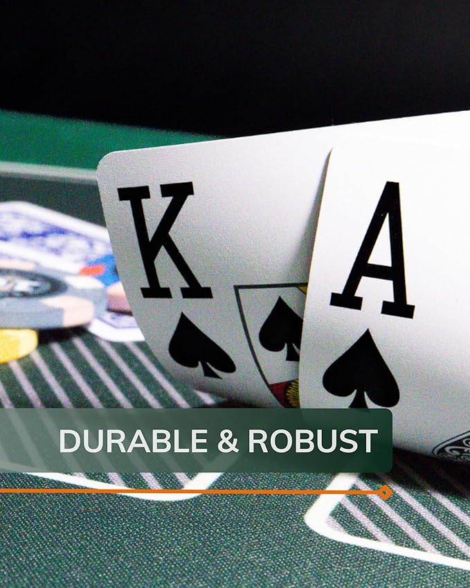 Bullets Playing Cards | Waterproof Plastic Playing Cards – 2 Decks Poker Size with Jumbo Index, Smooth Front & Easy-Grip Back – Ideal for Texas Hold’em, Casino & Camping