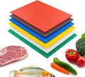 CLIVIA Commercial Grade Cutting Board for Kitchens,Plastic Chopping Board, 20 x 15 x 1/2 Inch, Multi-Color 6 of Pack Set,NSF Certified,for Vegetable Meat or Cheese