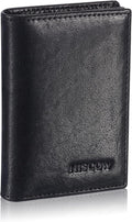 Leather Business Card Case Holder for Men & Women, Italian Calfskin