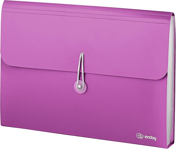 Accordion File Organizer 13 Pocket Expanding File Folder with Labels, Accordion File Organizer Letter Size Letter A4 Paper for Receipts, Bills and Documents 13" x 9.5” –by Enday