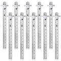 10 Pieces 6 Inch 15 cm Pocket Ruler Flexible Precision Stainless Steel Ruler with Detachable Clips Stainless Steel Pocket Clip Scale Gauge Metric British System