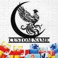 Dyoart Custom Phoenix Metal Sign | Personalized Last Name Signs | Phoenix Wall Art | Metal Outdoor Wall Decor | Personalized Housewarming Gifts | Phoenix Wall Decor for Living Room Bedroom