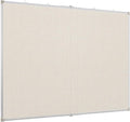AMUSIGHT Double-Sided Large Cork Board with Linen, 48" x 36" Foldable Hanging Aluminum Framed Bulletin Board, Vision Board Pin Board Corkboards for Walls, Office, School Decor, 20 Pushpins