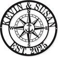 Custom Anchor Compass Metal Sign, Personalized Coordinates Sign, Custom Nautical Decor, Housewarming Gift, Anniversary Wedding Gifts for Couples 2025, Metal Wall Art