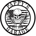 Personalized Garage Metal Sign - Custom Workshop Wall Decor for Dad, Grandpa - Vintage Man Cave Name Plate - Outdoor Metal Wall Art - Unique Birthday & Father's Day Gifts for Him, Papa