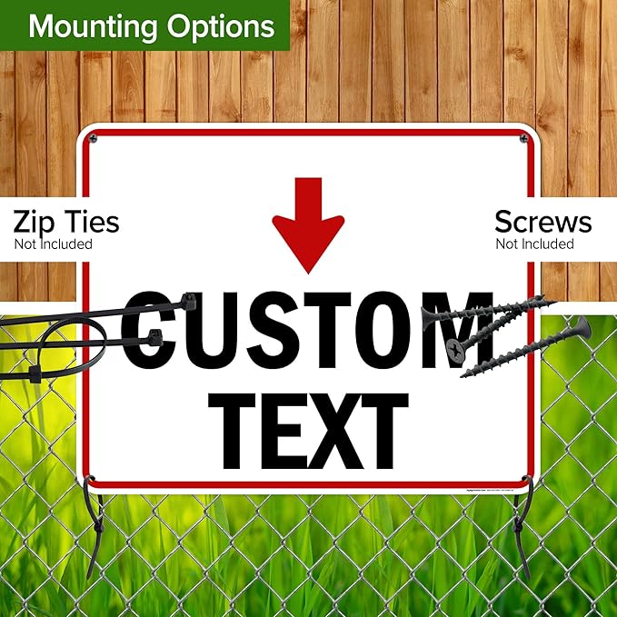 Custom Arrow,Custom Directional Sign, Down Arrow,24x30 Inches, 55 mil thick HDPE (high density polyethylene) Made in USA by My Sign Center