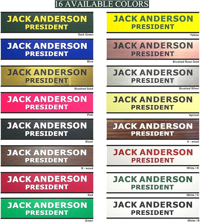 Personalised Double Side Counter Top Sign for Reception Desk Lobby Counter Waiting Room 2"x10"