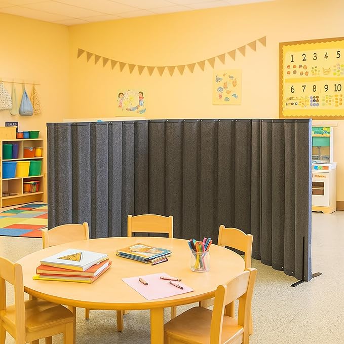 Versare VersiPanel Acoustical Partition Wall - Sound Panel Classroom Office Room Divider, Flexible Arrangement, Easy Roll-up Storage (Blue, 8' Wide x 48" Tall)