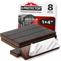 X-PROTECTOR Non-Slip Furniture Pads 8 PCS 1” x 4” - Rubber Furniture Grippers - Self-Adhesive Floor Protectors Grips for Furniture Feet!