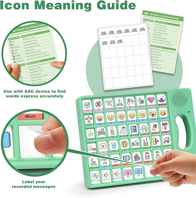 Joyreal AAC Device for Autism, Non Verbal Communication Tools for Speech Therapy & Stroke Rehab. Autism Communication Board with 5 Programmable Buttons & Adjustable Volume, Autistic Kids Must Haves