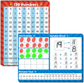 8 Packs Number Line Whiteboards Cards, Double Sided Dry Erase Board Writable and Erasable 130 Numbers Chart White Board for Kids, Students, Classroom and Home (12” x 9”)