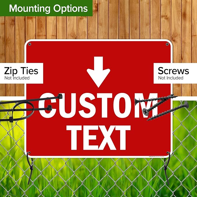 Custom Arrow,Custom Directional Sign, Down Arrow,24x30 Inches, 55 mil thick HDPE (high density polyethylene) Made in USA by My Sign Center