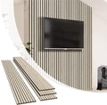 Olanglab Wood Slat Wall Panels 4 Pack, Wooden Acoustic Wall Panels, 94.5"x12.6" Each 3D Wall Panels for Interior Wall Decor (Light Oak-Extendo Trio)