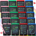 Zhehao 20 Pack LCD Writing Tablet for Kids: 8.5 Inch Colorful Drawing Doodle Boards - Reusable Erasable Doodle Board Educational Learning Toys Gifts for Toddlers Ages 3-8 Party Favors(Vibrant,Classic)