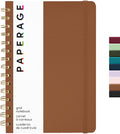PAPERAGE Graph Paper Spiral Notebook & Journal, (Cognac), 160 Pages, Medium 5.5 inches x 8 inches - 100 GSM Thick Graphing Paper, Hardcover, Double-Wire Grid Spiral Notebook
