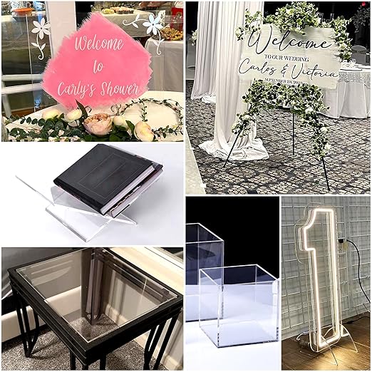 4 Pack 24x36 Inch Acrylic Sheet 1/8" Thick, Cast Acrylic Sheet, Clear Plexiglass Sheets, for Craft Projects, Display Cases, Signs, Photo Frame