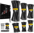 Zip Ties Assorted Size, 950 PCS Heavy Duty Wire Plants Ties with Oxford Ties Organizer, Up to 300 LBS and 22 Inches, Best Zip Ties Buckle Set for Farm, Home, Repair, Building, Gardening Work