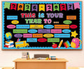 This is Your Year Set Bulletin Board Becorations Classroom Decoration Inspirational Welcome Back to School Colorful Bulletin Board Cutouts for School Office Classroom Home Chalkboard Wall Decor