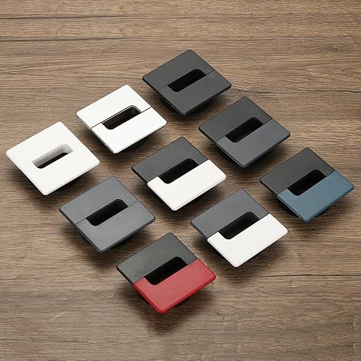 PATIKIL 2.8inch Desk Grommet, 6Pcs Cable Grommet Wire Management Cable Hole Cover Cord Organizer for Office Home Table Countertop, Black/White Black/Silver Black/Grey