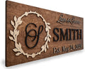 Custom Family Name Sign | Personalized Wooden Wedding Gift | Rustic Last Name Wood Plaque | Established Date Sign |Аnniversаrу (Smith Style)