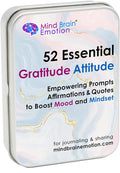 Mind Brain Emotion 52 Essential Gratitude Attitude: Journal & Conversation Cards to Boost Mood & Mindset - Empowering Prompts, Self-Help Affirmations, and Insightful Quotes - For Kids & Adults