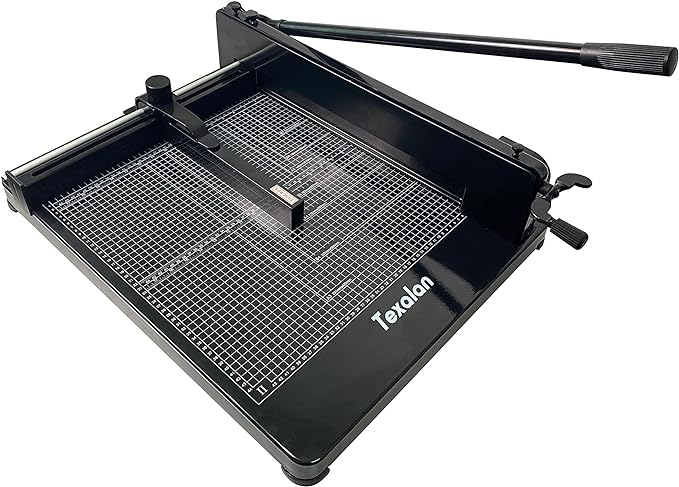TEXALAN(R) Heavy Duty Guillotine Paper Cutter Black 400 Sheets Stack Paper Trimmer (A3-17'' Paper Cutter)