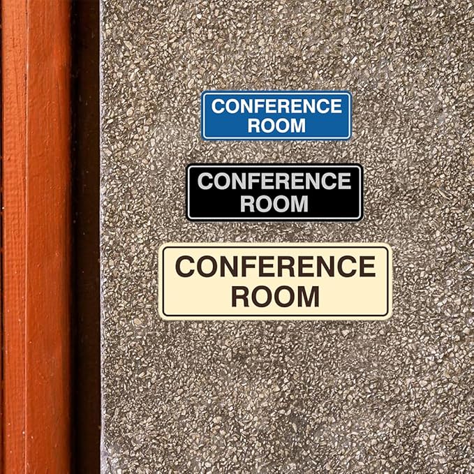 Standard Conference Room Sign - Lt Gray - Large 10 Pack