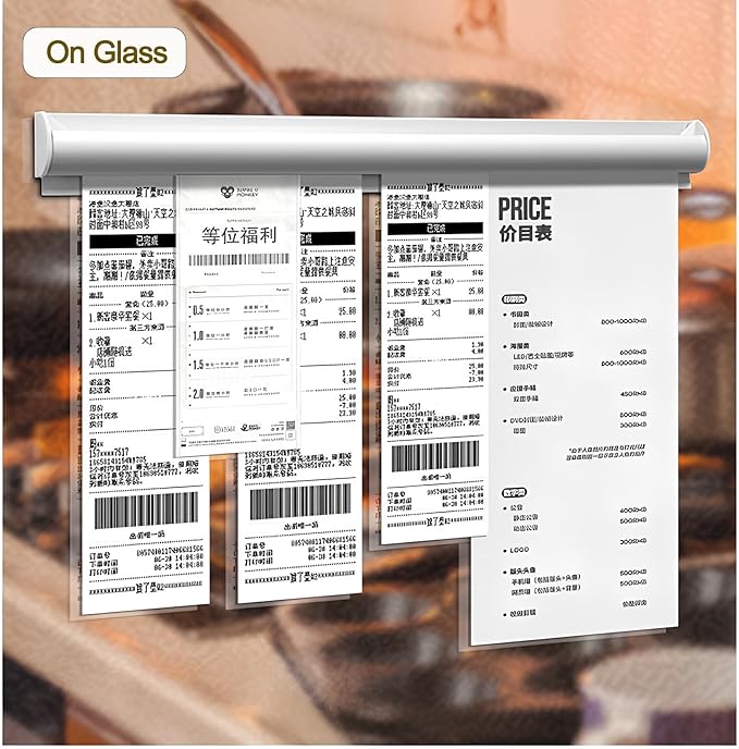 2 Pack Ticket Holders Receipt Holder for Restaurant, No Drill Restaurant Order Ticket Holders for Kitchen Office Walls Refrigerator Home Pubs Bars Cafes(12 Inch, Sliiver, 2p)