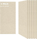 AUTORIFIC Acoustic Panels,5 Pack Sound Panels Noise Reducing for Walls,47.2"x23.6"x0.35" Soundproof Wall Panels,High-Density Acoustic Wall Panels,Decorative Sound Dampening Panels,Camel