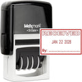 MaxMark Office Self Inking Date Stamp with Phrase Received - Red Ink