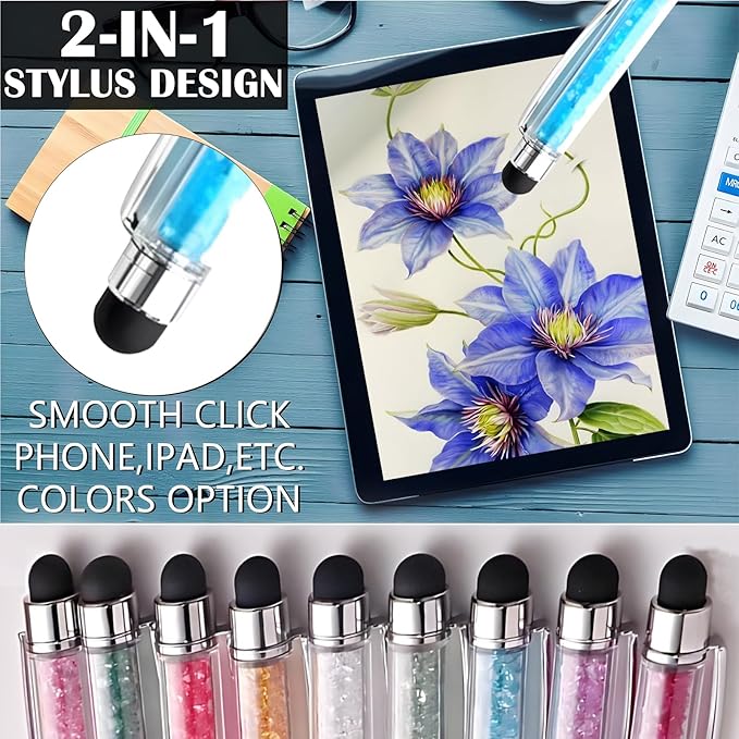 Yucold Customized Pens with Name/Logo - Touch Screen Stylus Ballpoint Pen, Perfect for Weddings, Business & Personalized Gifts (Peacock Green,300)
