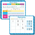 8 Packs Place Value Whiteboards, Double Sided Dry Erase Card Writable and Erasable Math Learning White Board for Kids, Students, Classroom and Home (Each Measures 12” x 9”)